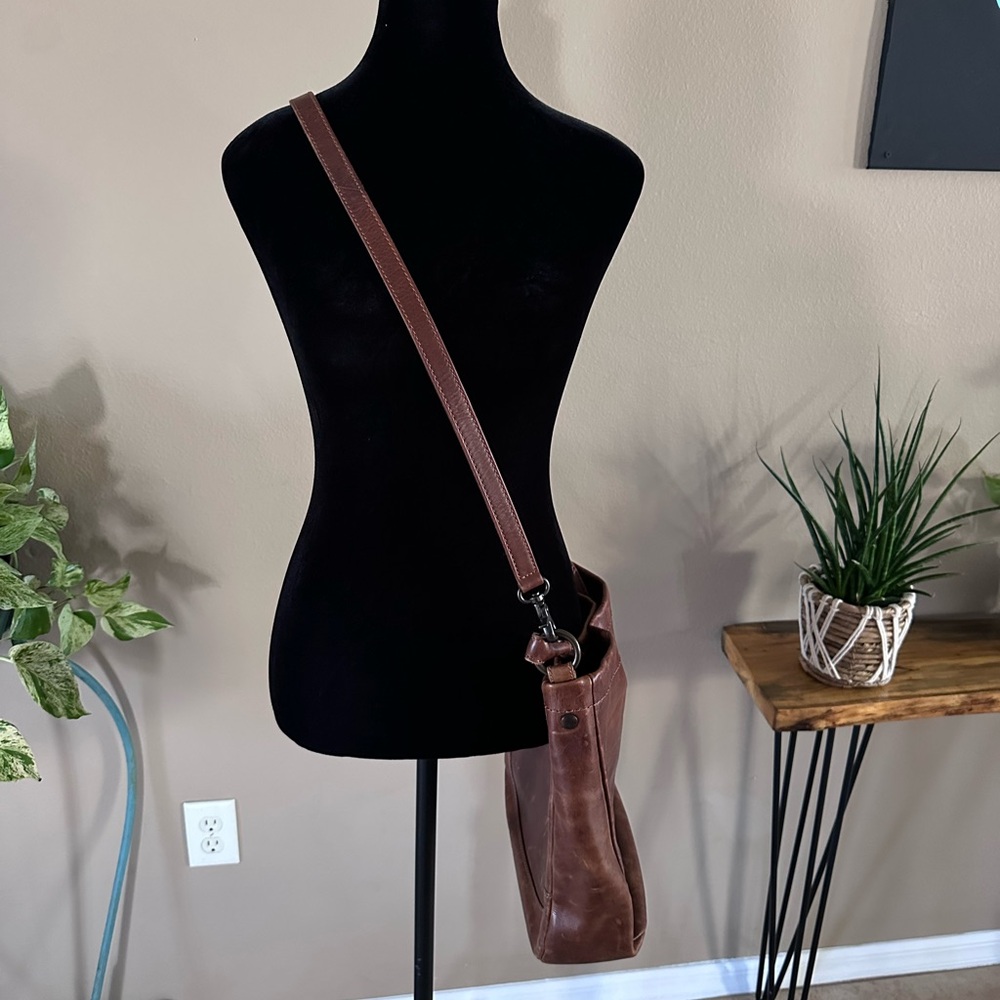Frye Brown Leather Crossbody Bag